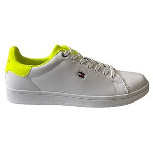 NWT TOMMY HILFIGER Lossom Lace-Up Sneaker Size 12 White/Yellow